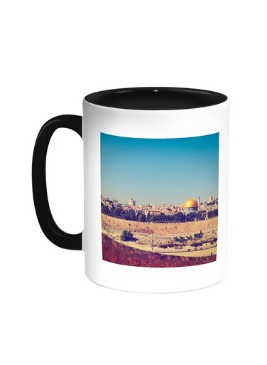State Of Palestine - Alquds Printed Coffee Mug Black/White 11ounce