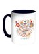 Happy Mothers Day Printed Coffee Mug Dark Blue/White/Red 325ml