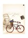 Bicycle Themed Metallic Plate Beige/Pink/Blue 20x15cm