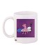 Cartoon Printed Coffee Mug White/Purple/Pink 11ounce