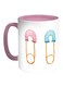 Baby Pin Printed Coffee Mug White/Pink 11ounce