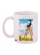 Cartoon Girl Printed Coffee Mug White/Blue/Green 11ounce