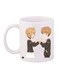 Anime Printed Coffee Mug White/Grey/Brown 11ounce