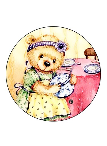Bear Printed Fridge Magnet Multicolour