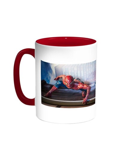 Spider Man Printed Coffee Mug Red/White 11ounce