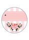 Flowers Printed Fridge Magnet Round Multicolour