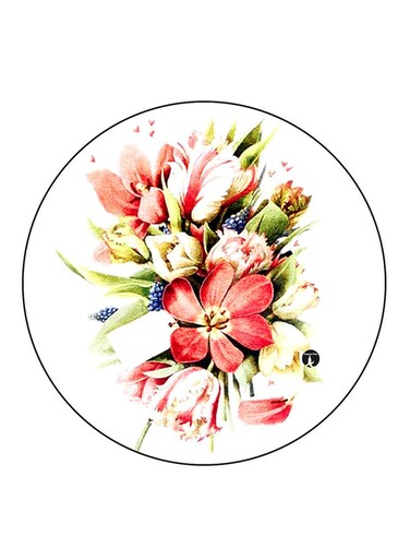Flowers Printed Fridge Magnet Multicolour
