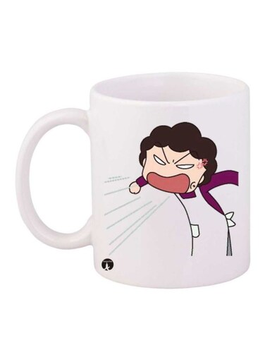 Chibi Maruko Printed Mug White/Purple/Beige Standard Size