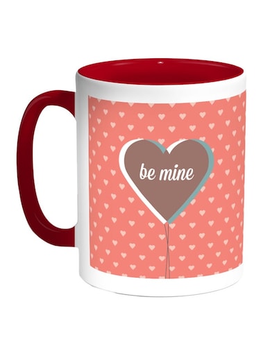 Be Mine Printed Coffee Mug Red/White/Pink