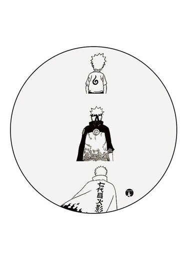 Anime Naruto Printed Fridge Magnet Round Multicolour