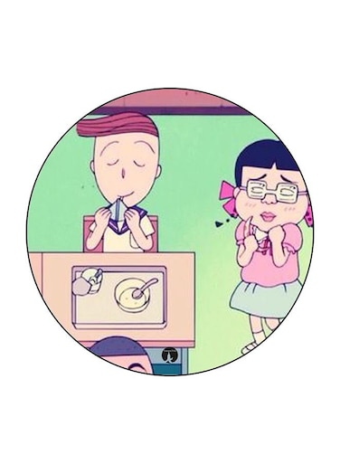 Cartoon Printed Fridge Magnet Multicolour 5.5 x 5.5cm