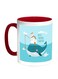 Best Friends For Ever Printed Coffee Mug Red/Blue/White