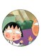 Anime Chibi Maruko Chan Theme Printed Fridge Magnet Green/Black/Purple