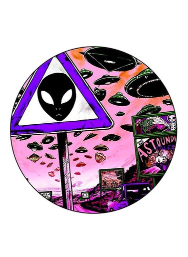 Aliens Printed Fridge Magnet Multicolour