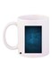 Texture Printed Coffee Mug White/Dark Blue 11ounce
