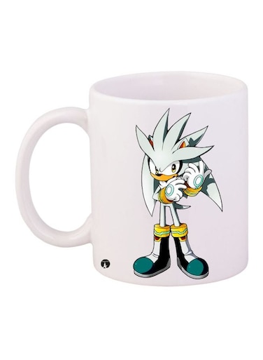Cartoon Hedgehog Printed Coffee Mug White/Yellow/Green