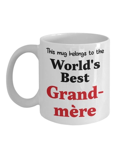 This Mug Belongs To The World's Best Grand-M&egrave;re Printed Coffee Mug White/Black/Red