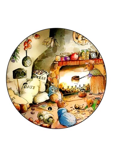 Vintage Art Printed Fridge Magnet Multicolour