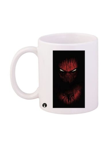 Spiderman Printed Mug White/Black/Red Standard Size