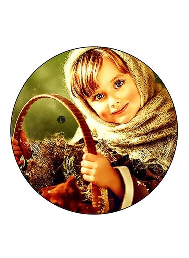 Girl Printed Fridge Magnet Multicolour