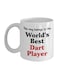 World's Best Dart Player Printed Ceramic Coffee Mug White/Black/Red