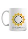 Sun And Coffee Time Printed Ceramic Coffee Mug White/Black/Yellow