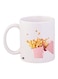 Popcorn Printed Coffee Mug White/Pink/Yellow 11ounce