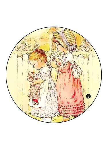 Vintage Art Printed Fridge Magnet Multicolour