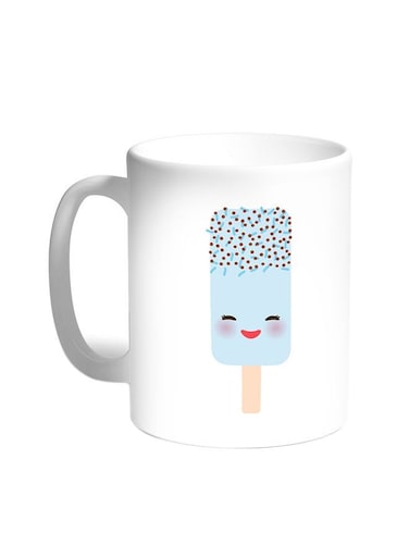 Cartoon Graphics - Ice Cream Printed Coffee Mug White 11ounce