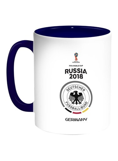 FIFA World Cup 2018 Germany Printed Coffee Mug White/Blue 11ounce