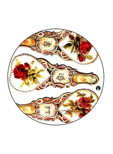 Flower Design Printed Fridge Magnet Multicolour 5.5 x 5.5cm