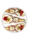 Flower Design Printed Fridge Magnet Multicolour 5.5 x 5.5cm