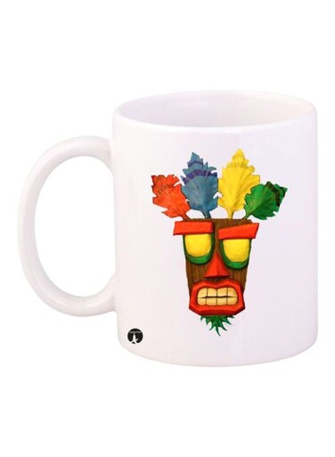 Crash Printed Mug White/Red/Yellow Standard Size