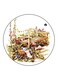 Vintage Art Printed Fridge Magnet Round Multicolour