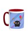 Cartoon Drawing - The Joy Of Eid Printed Coffee Mug Red/White 11ounce