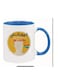 Ceramic, Arabic "Negative Remarks" funny gift for yourself or a friend in color Blue