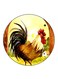 Rooster Printed Fridge Magnet Multicolour