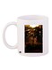 Floral Printed Coffee Mug White/Black/Brown 11ounce