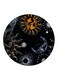 Space Printed Fridge Magnet Round Multicolour