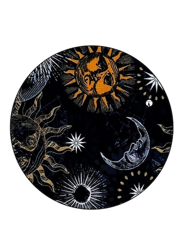 Space Printed Fridge Magnet Round Multicolour