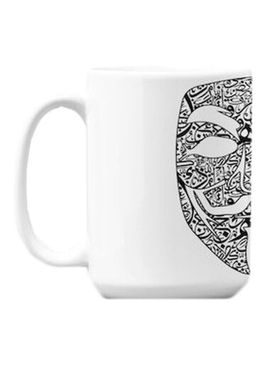 Printed Coffee Mug White/Black