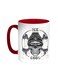 Skull Iced Printed Coffee Mug Red/White 11ounce