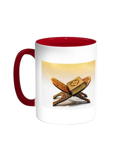Islamic - The Quran Printed Coffee Mug Red/White 11ounce