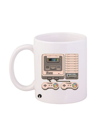Console Printed Mug White/Beige