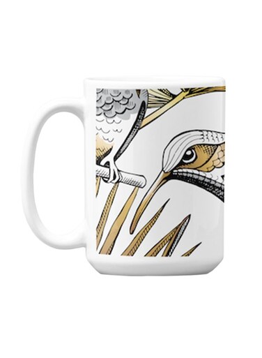 Premium Printed Ceramic Coffee Mug White 350ml