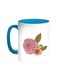 Fees Roses Printed Coffee Mug Turquoise/White 11ounce