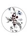 Flowers Printed Fridge Magnet Round Multicolour