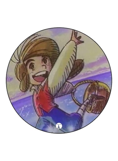 Anime Jazeerat Al Kanz Theme Printed Fridge Magnet Purple/Brown/Red