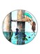Girl Printed Fridge Magnet Round Multicolour