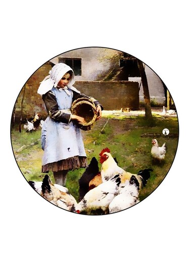 Vintage Art Printed Fridge Magnet Multicolour